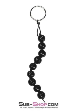 0351DL      Mini Black Anal Beads - MEGA Deal