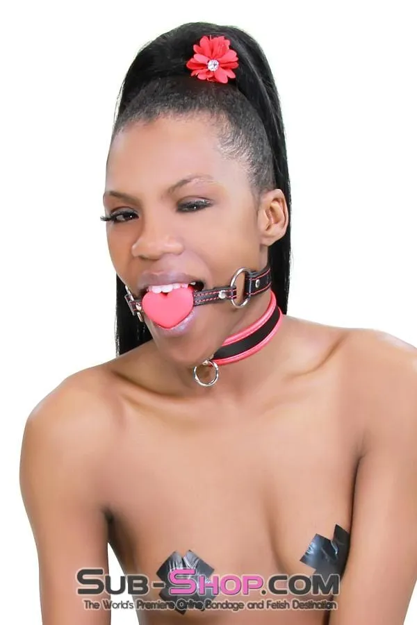 1849RS      Love Gag Red Heart Shaped Ballgag with Hearts Strap - LAST CHANCE - Final Closeout!