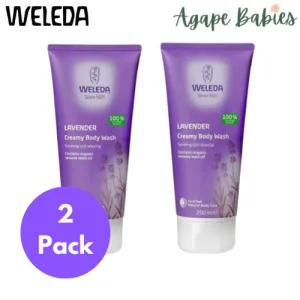 [2 Pack] Weleda Lavender Creamy Body Wash, 200ml Exp: