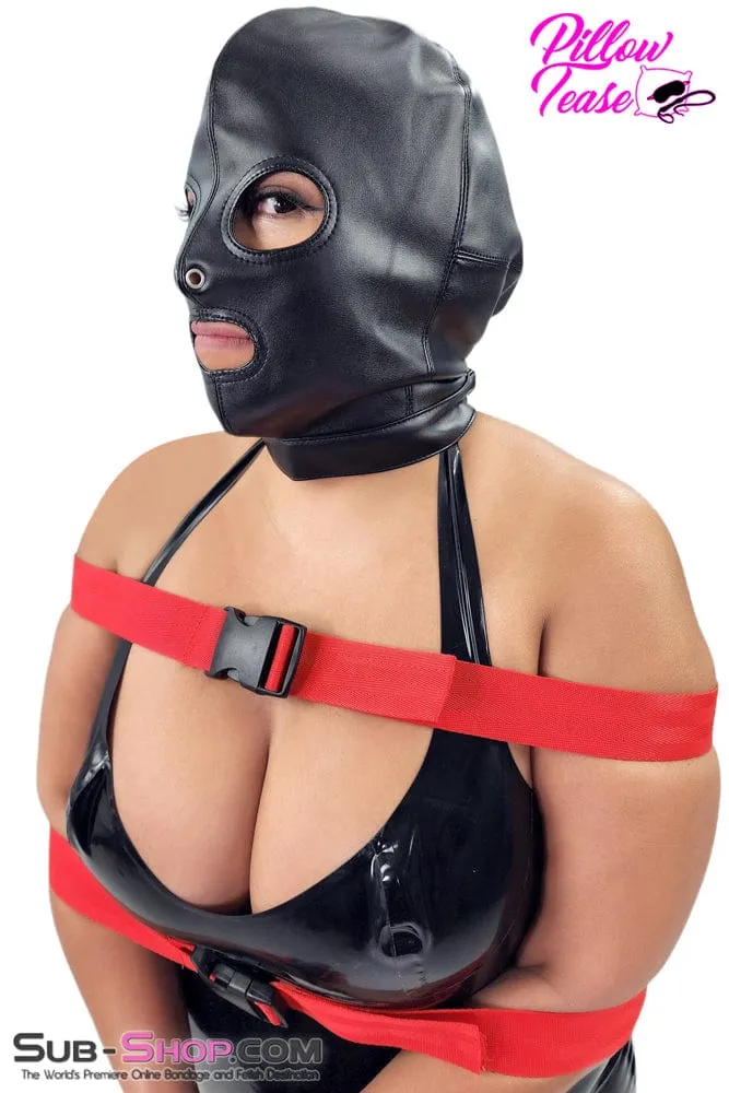 2772M      Soft Leatherette Open Mouth and Eyes Lacing Hood