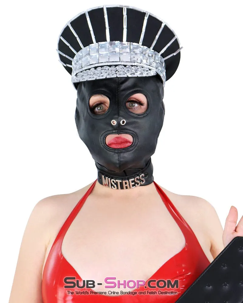 2772M      Soft Leatherette Open Mouth and Eyes Lacing Hood