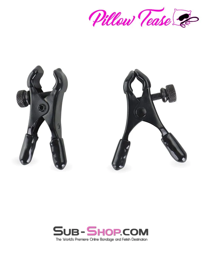 3763DL      Big Pinch Nipple and Labia Clamps, Black