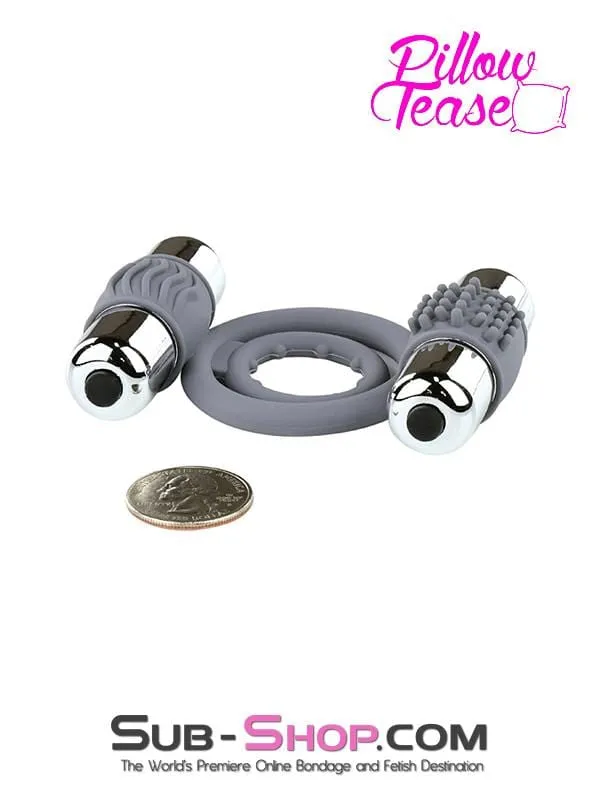 7003M      Dual Vibe Waterproof Cock And Balls Erection Rings