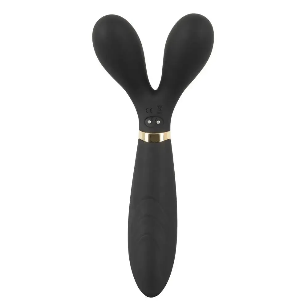 7.7-inch Silicone Black Rechargeable Clitoral Vibrator