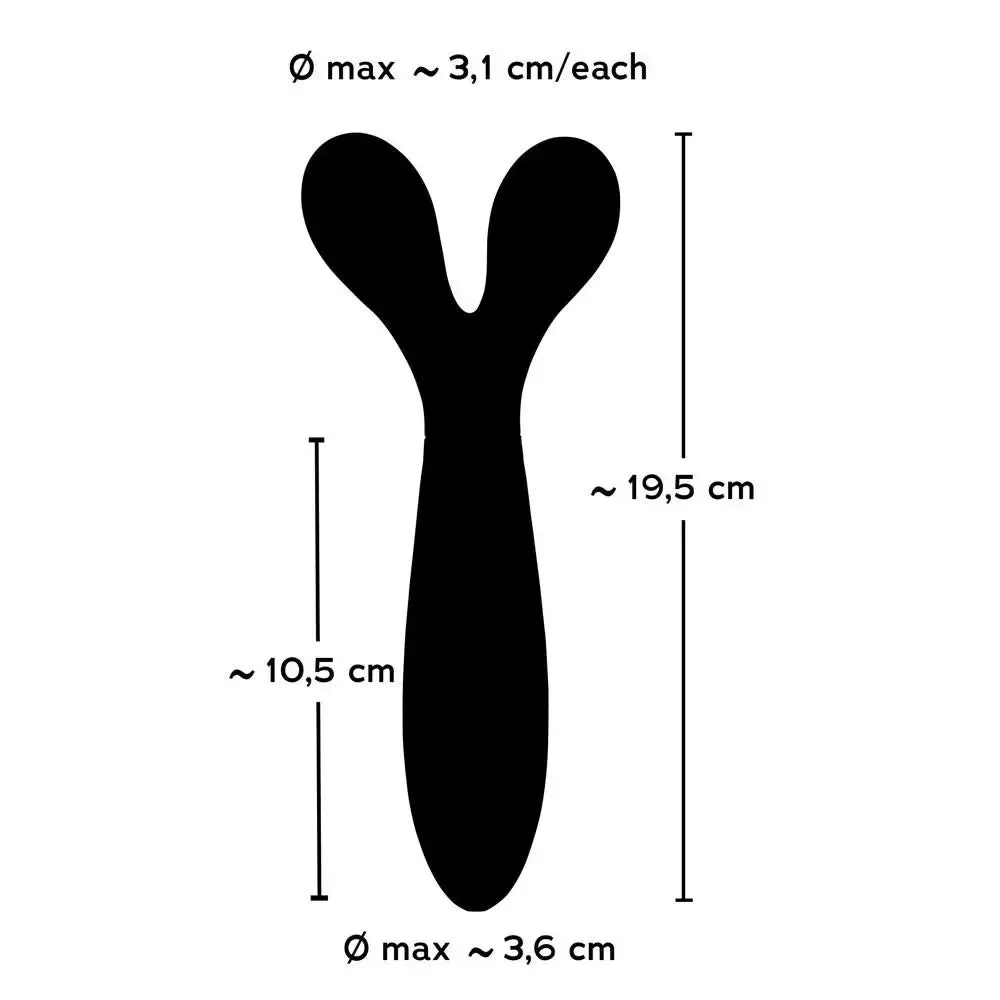 7.7-inch Silicone Black Rechargeable Clitoral Vibrator