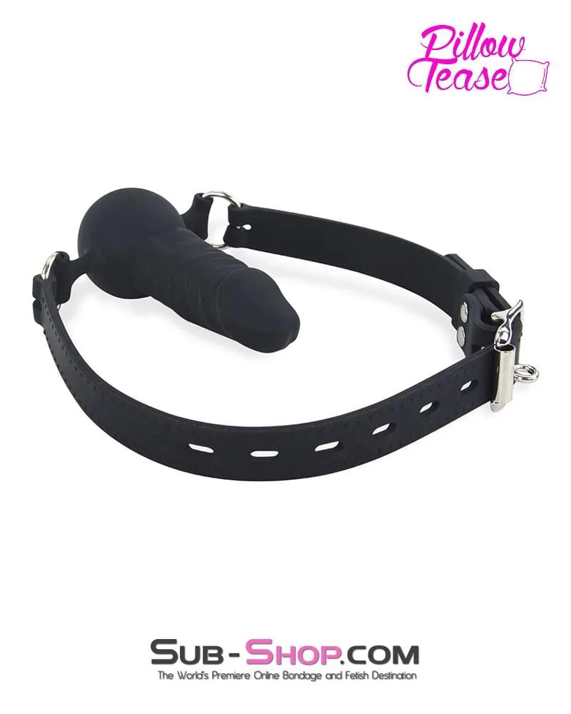 7941M      Black Locking Silicone Penis Ball Gag