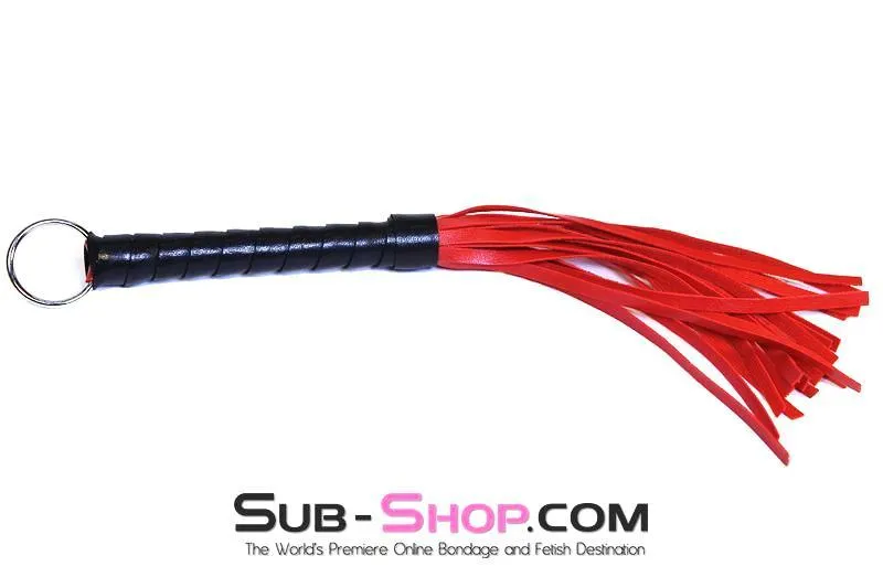 9031DL      L’il Red Whipper 12” Leatherette Bondage Whip