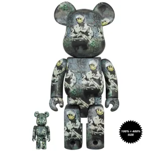 Banksy Riot Cop 100%   400% Bearbrick Set by Medicom Toy