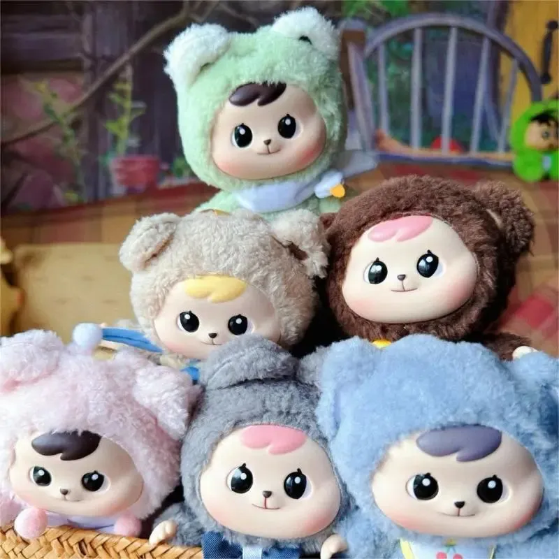 Bao-Ao Cuddle Series Vinyl Blind Box | Adorable Plush Toys in Animal Outfits, Surprise Collectibles for Kids and Desk Deco
