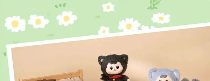 Bao-Ao Cuddle Series Vinyl Blind Box | Adorable Plush Toys in Animal Outfits, Surprise Collectibles for Kids and Desk Deco