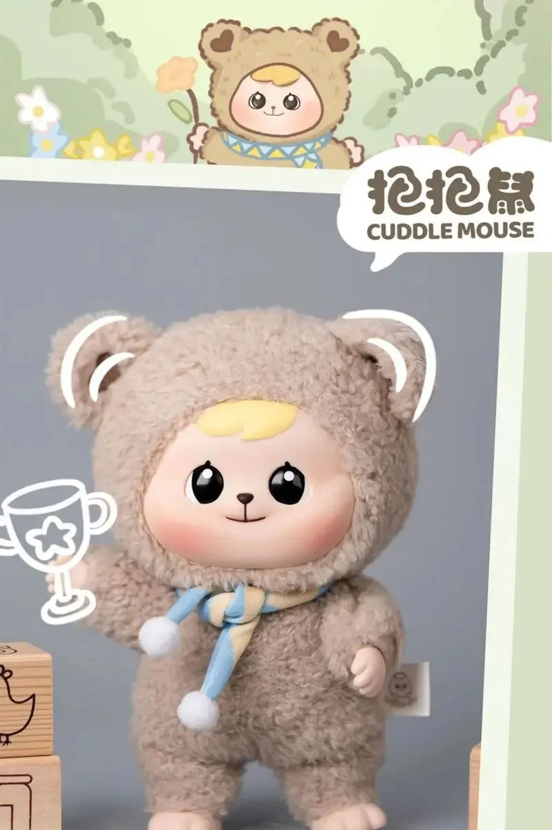 Bao-Ao Cuddle Series Vinyl Blind Box | Adorable Plush Toys in Animal Outfits, Surprise Collectibles for Kids and Desk Deco