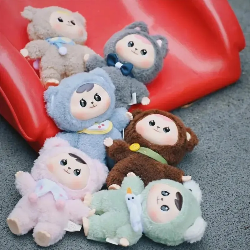 Bao-Ao Cuddle Series Vinyl Blind Box | Adorable Plush Toys in Animal Outfits, Surprise Collectibles for Kids and Desk Deco