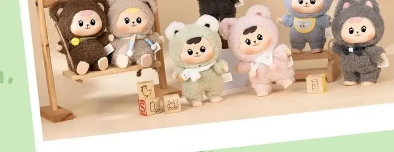 Bao-Ao Cuddle Series Vinyl Blind Box | Adorable Plush Toys in Animal Outfits, Surprise Collectibles for Kids and Desk Deco