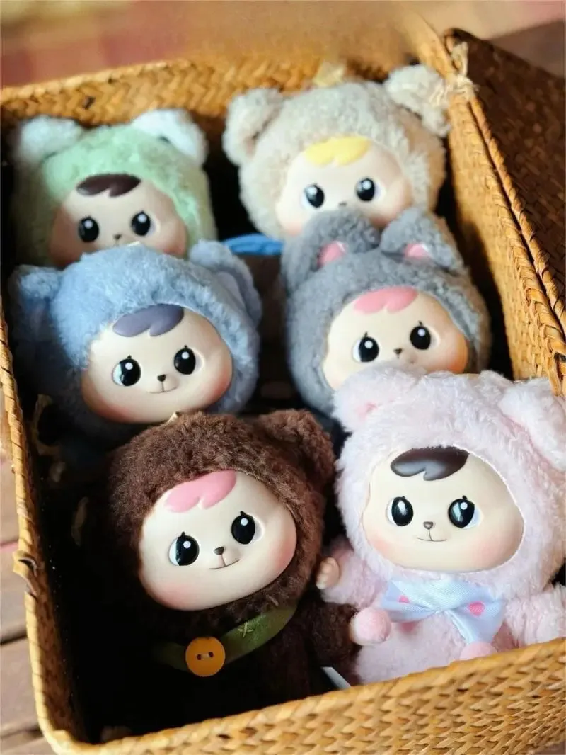 Bao-Ao Cuddle Series Vinyl Blind Box | Adorable Plush Toys in Animal Outfits, Surprise Collectibles for Kids and Desk Deco