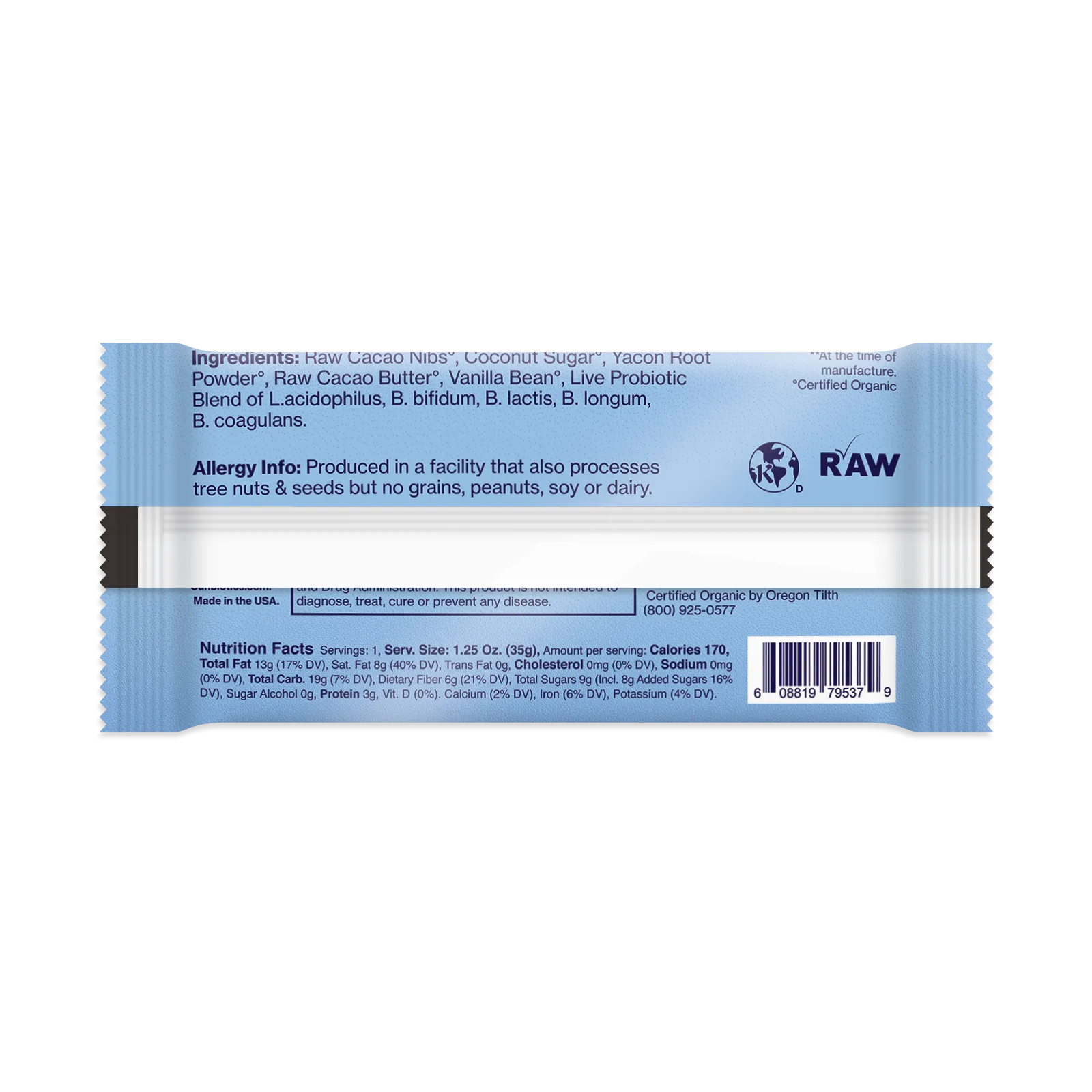 Better Biome Bar - Probiotic Chocolate Bar - Original