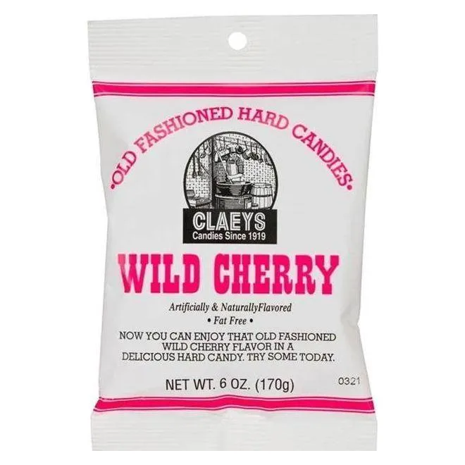Claeys Wild Cherry Old Fashioned Hard Candy