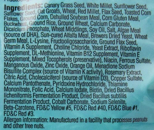 Cockatiel Food 5 lb 100037163