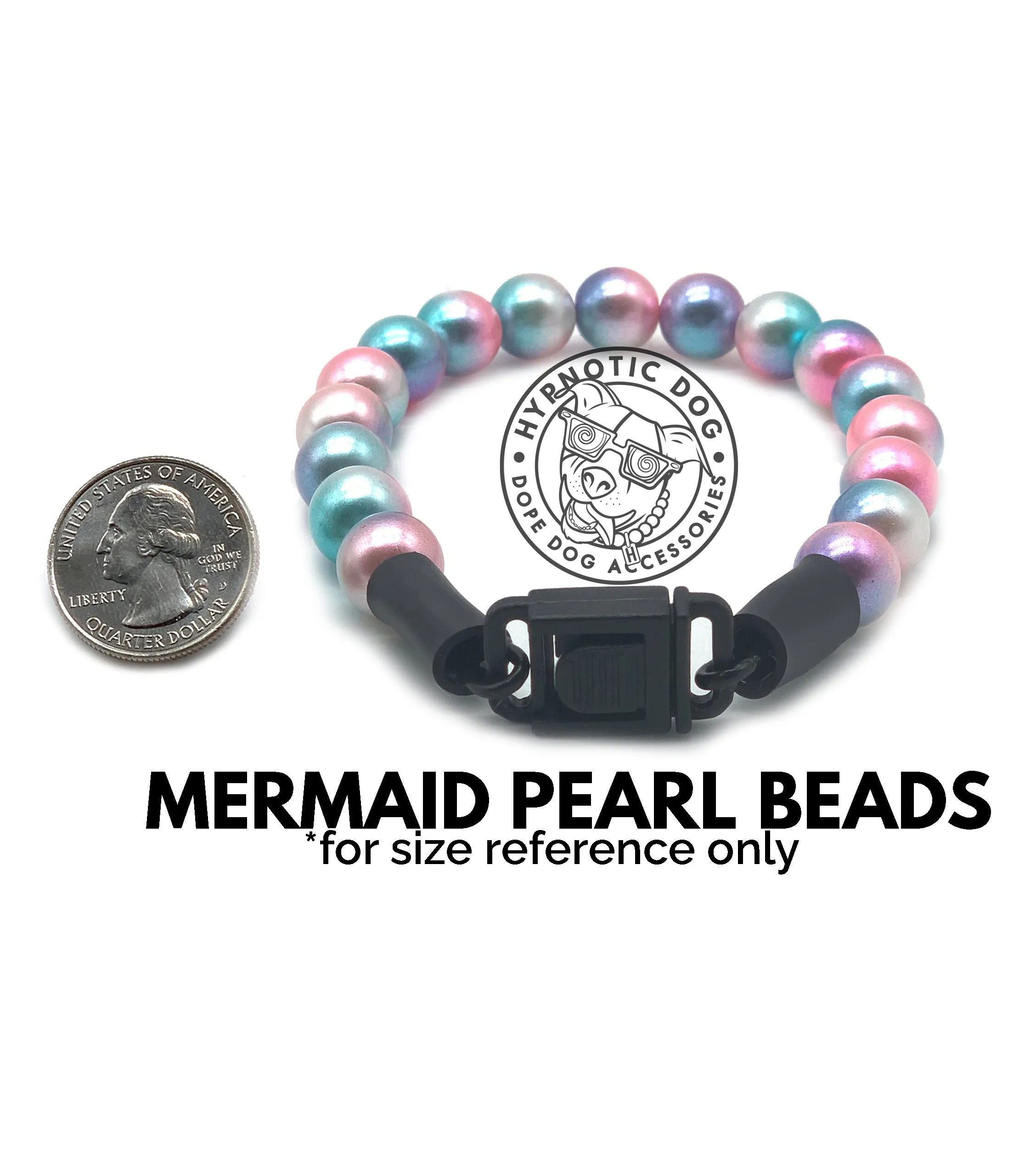 Coconut Raspberry XS Mermaid Pearl Bead Collar