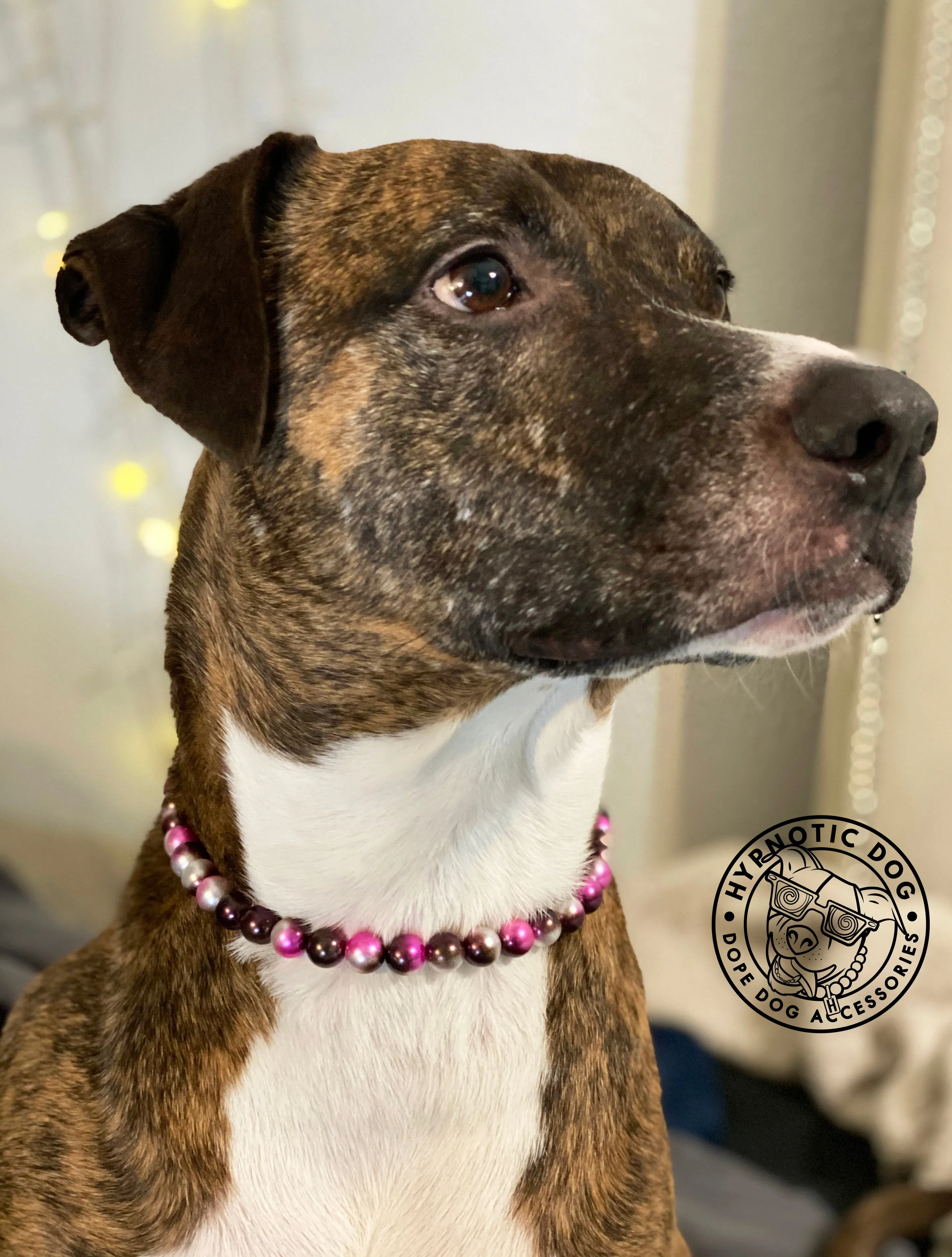 Coconut Raspberry XS Mermaid Pearl Bead Collar