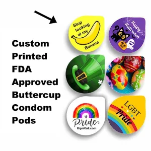 Custom Printed Condom Pods with Full Color Imprint