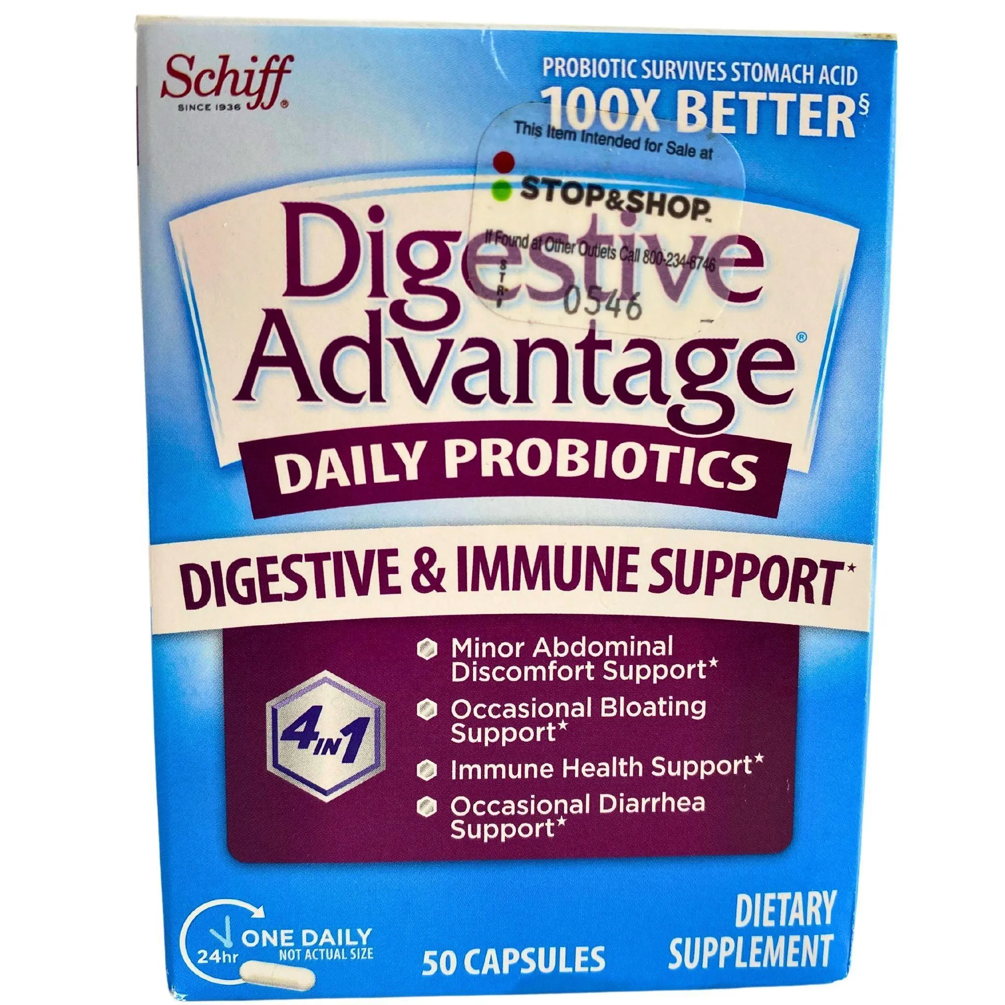 Digestive Advantage Daily  Probiotics Digestive & Immune Support 4 IN 1  One Daily (40 Pcs Lot)