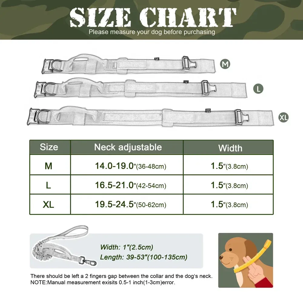 Durable Military Tactical Dog Collar Adjustable Pet Nylon Walking Training Collar For Medium Large Dogs Keji German Shepard