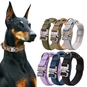 Durable Military Tactical Dog Collar Adjustable Pet Nylon Walking Training Collar For Medium Large Dogs Keji German Shepard