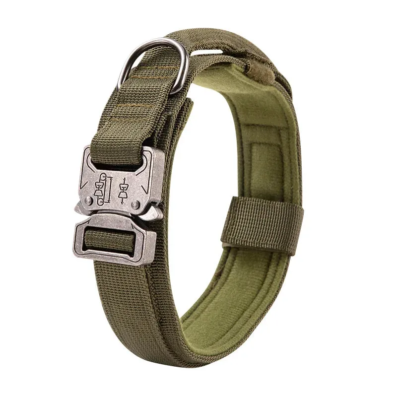 Durable Military Tactical Dog Collar Adjustable Pet Nylon Walking Training Collar For Medium Large Dogs Keji German Shepard