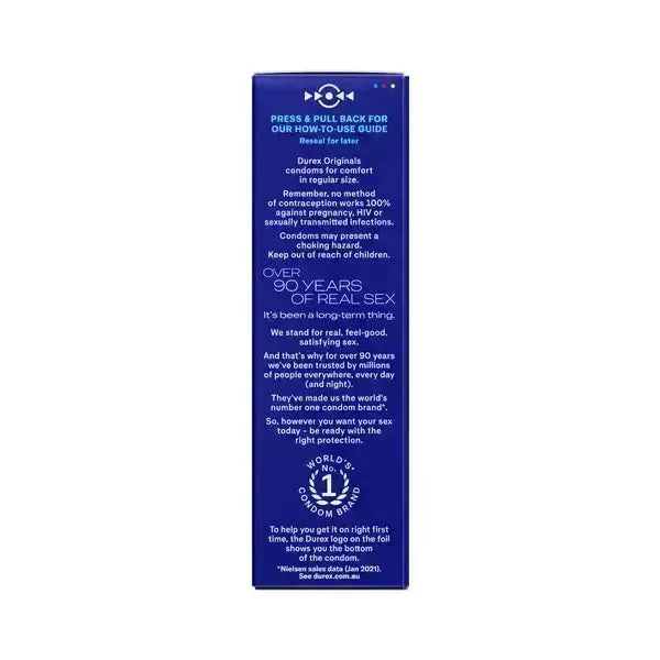 Durex Originals Regular Fit Condoms - Regular Fit Latex Condoms - 10 Pack   2 Free