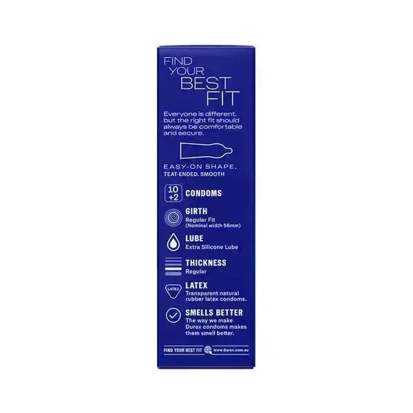 Durex Originals Regular Fit Condoms - Regular Fit Latex Condoms - 10 Pack   2 Free