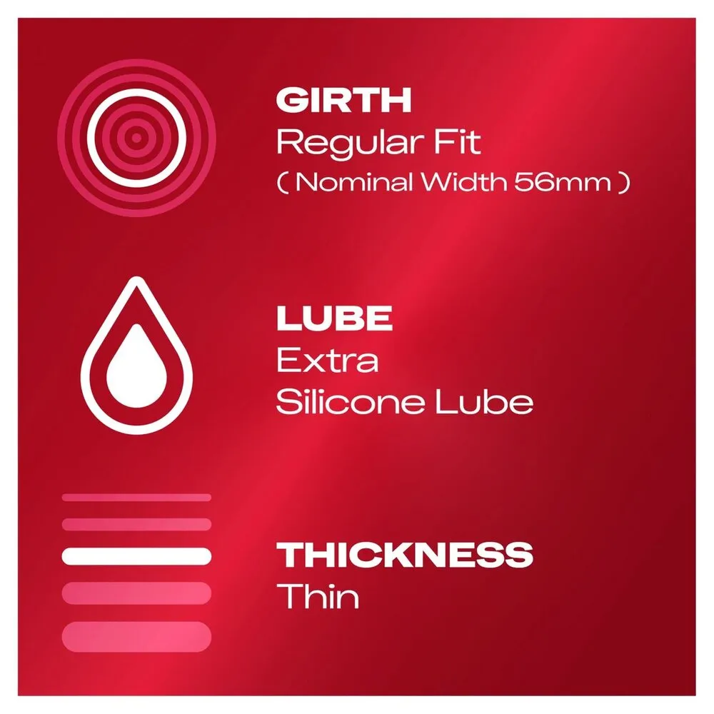 Durex Thin Feel Condoms Regular Fit 12 Pack
