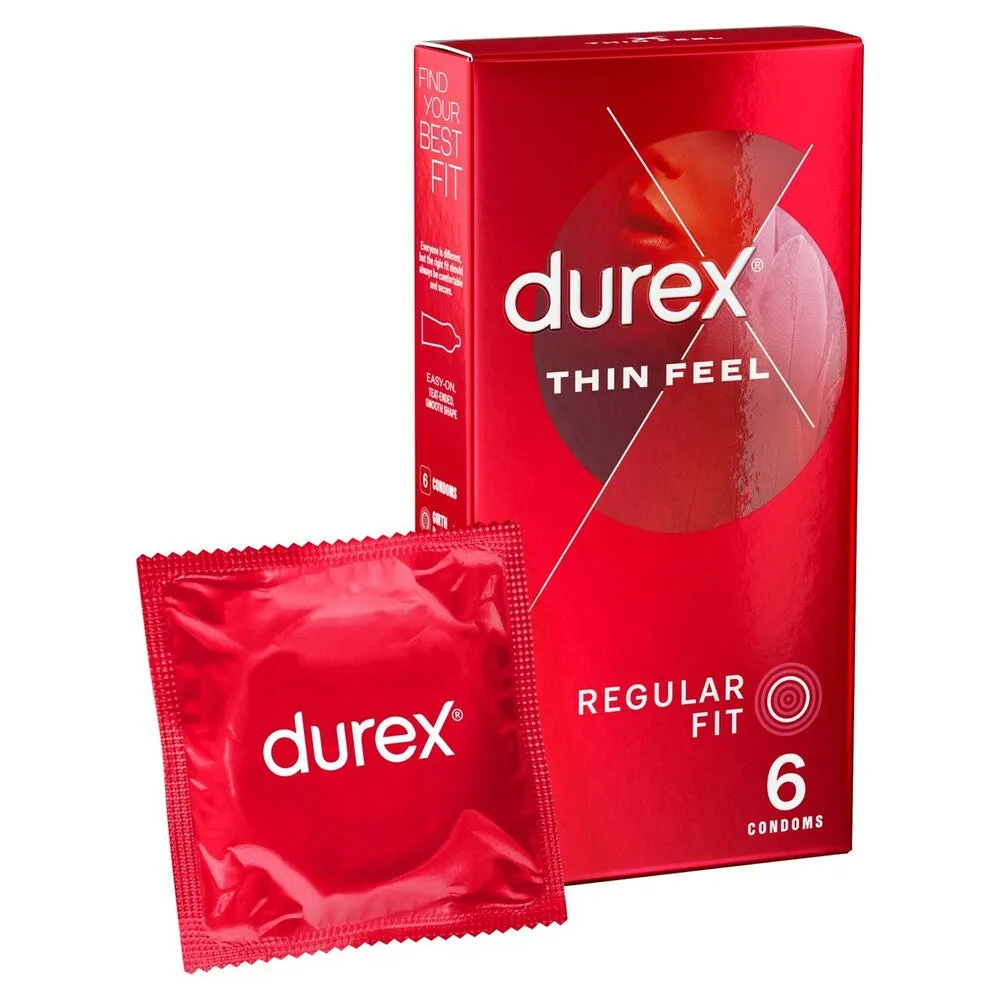 Durex Thin Feel Condoms Regular Fit 6 Pack