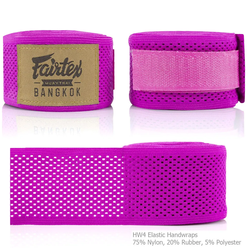 FAIRTEX MUAY THAI BOXING HANDWRAPS HW4 ELASTIC 4.5m x 5 cm Pink