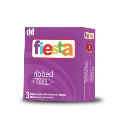 Fiesta Ribbed 3 Condoms