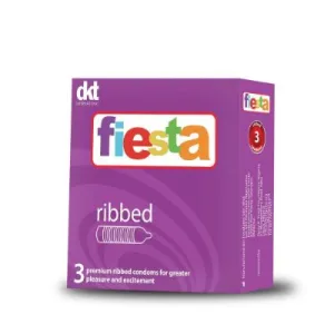 Fiesta Ribbed 3 Condoms
