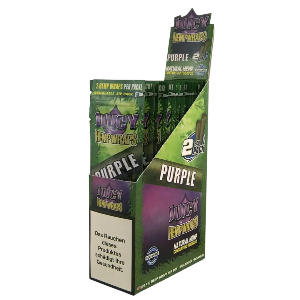 Full Box - Juicy Jays Hemp Wraps - Purple (Grape)