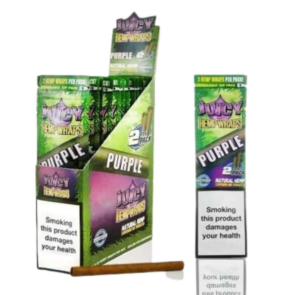 Full Box - Juicy Jays Hemp Wraps - Purple (Grape)