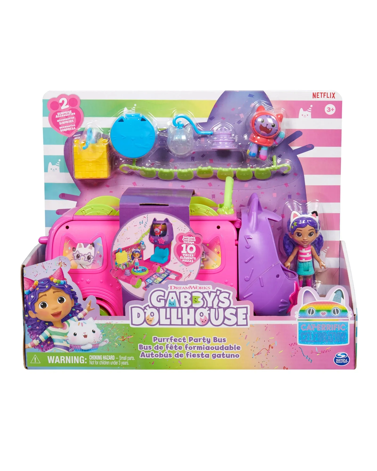 Gabbys Dollhouse Sprinkle Party Bus