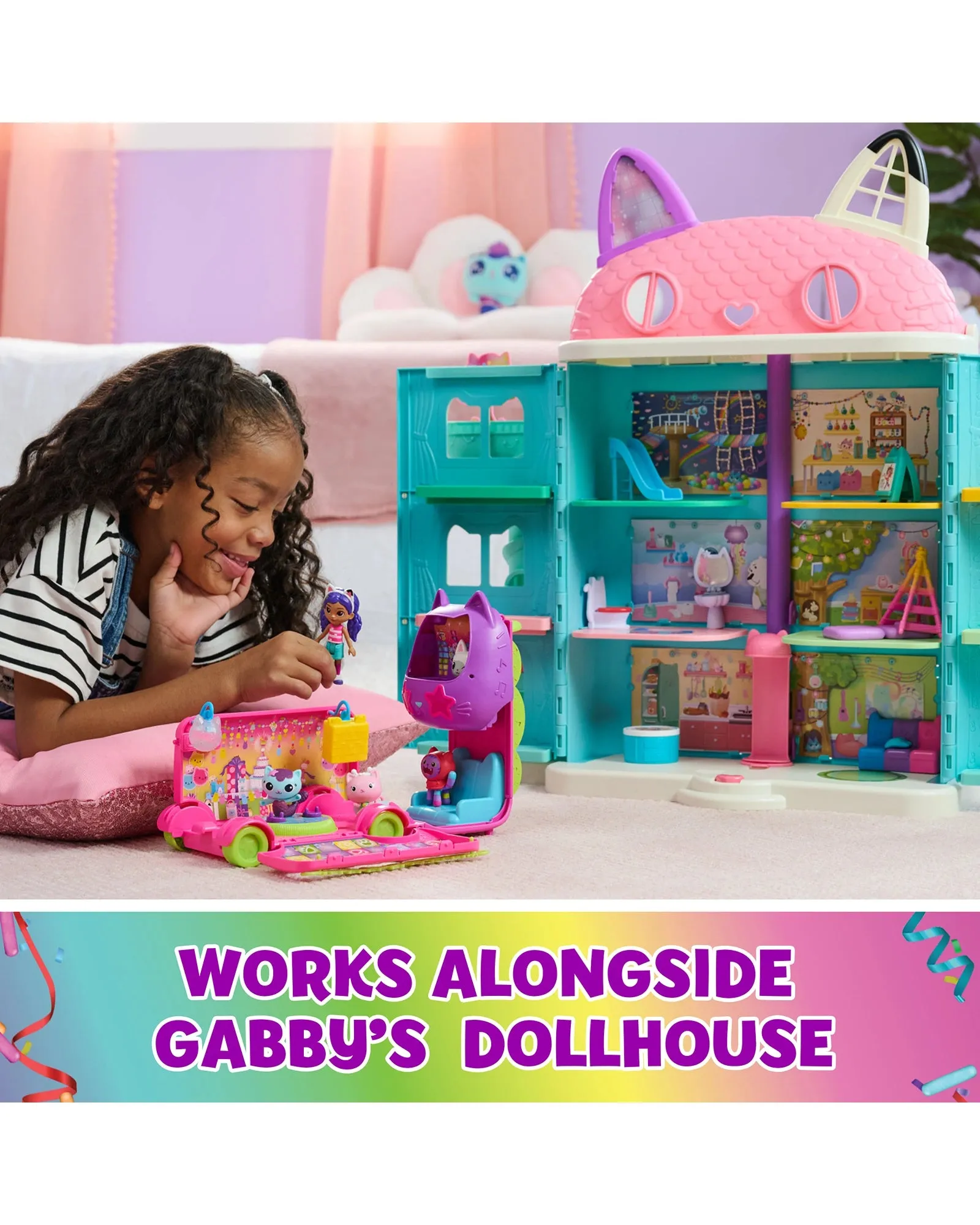 Gabbys Dollhouse Sprinkle Party Bus