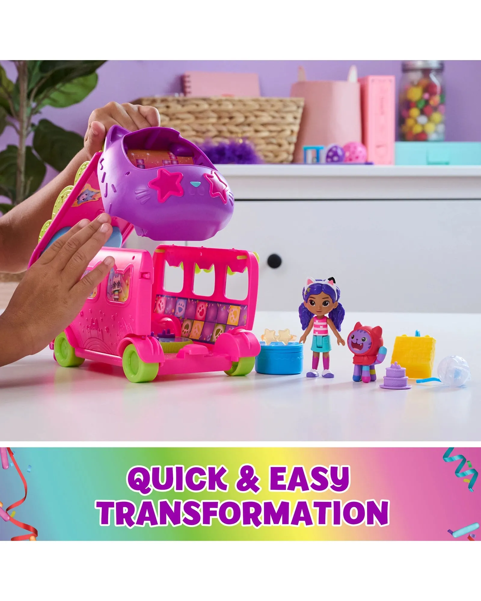 Gabbys Dollhouse Sprinkle Party Bus