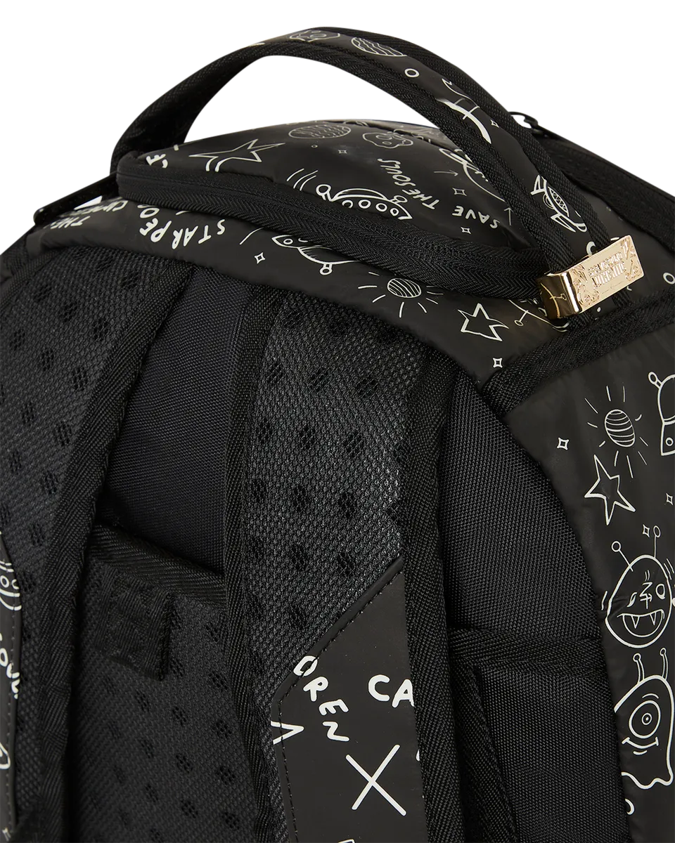 GLOW IN DARK INTERGALACTIC DOODLES DLXS BACKPACK