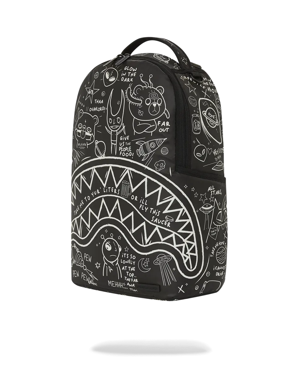GLOW IN DARK INTERGALACTIC DOODLES DLXS BACKPACK