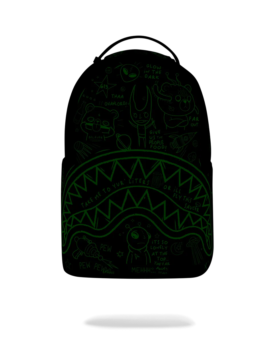 GLOW IN DARK INTERGALACTIC DOODLES DLXS BACKPACK