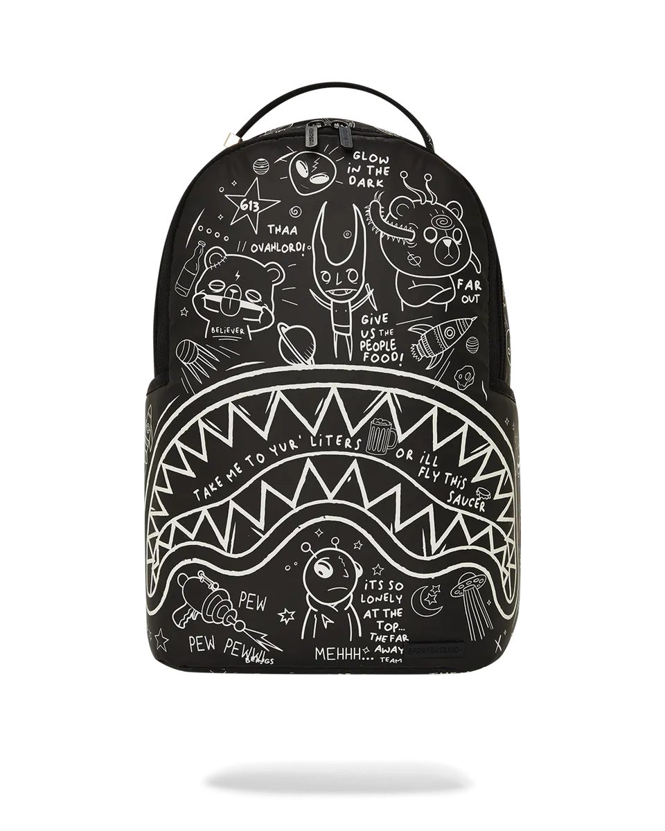 GLOW IN DARK INTERGALACTIC DOODLES DLXS BACKPACK