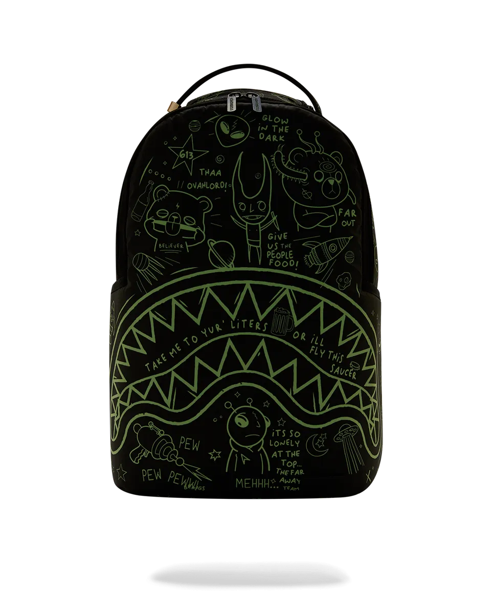 GLOW IN DARK INTERGALACTIC DOODLES DLXS BACKPACK