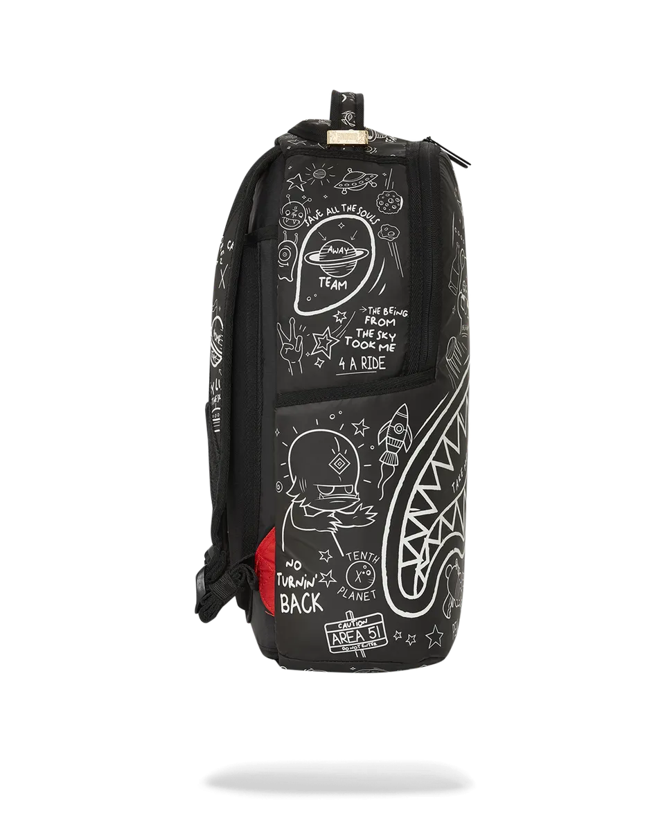 GLOW IN DARK INTERGALACTIC DOODLES DLXS BACKPACK