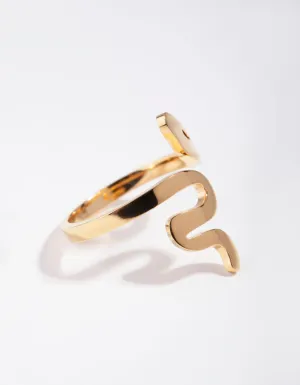 Gold Plated Surgical Steel Snake Ring