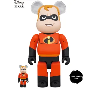 Incredibles 2: Mr. Incredible 100%   400% Bearbrick Set by Medicom Toy