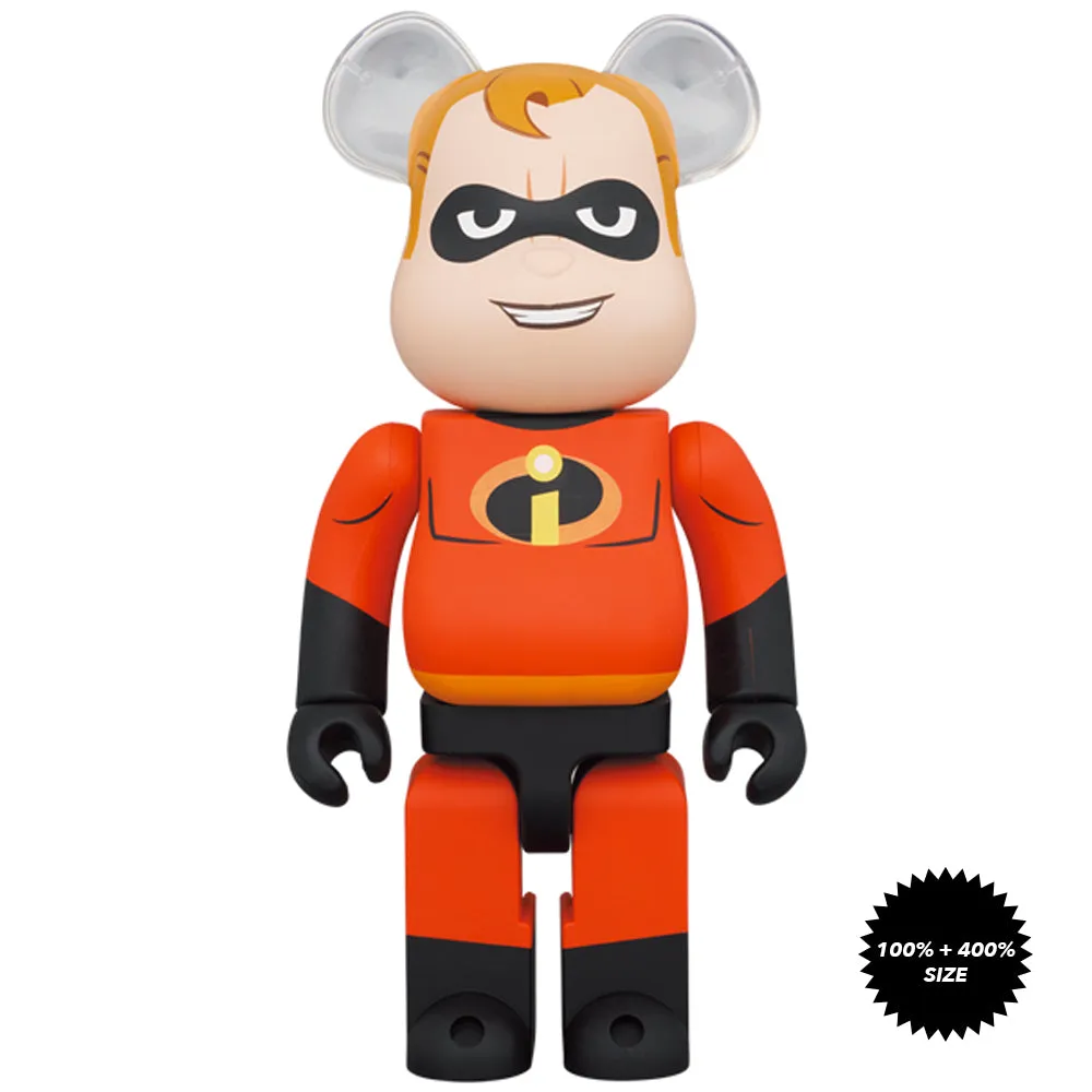 Incredibles 2: Mr. Incredible 100%   400% Bearbrick Set by Medicom Toy