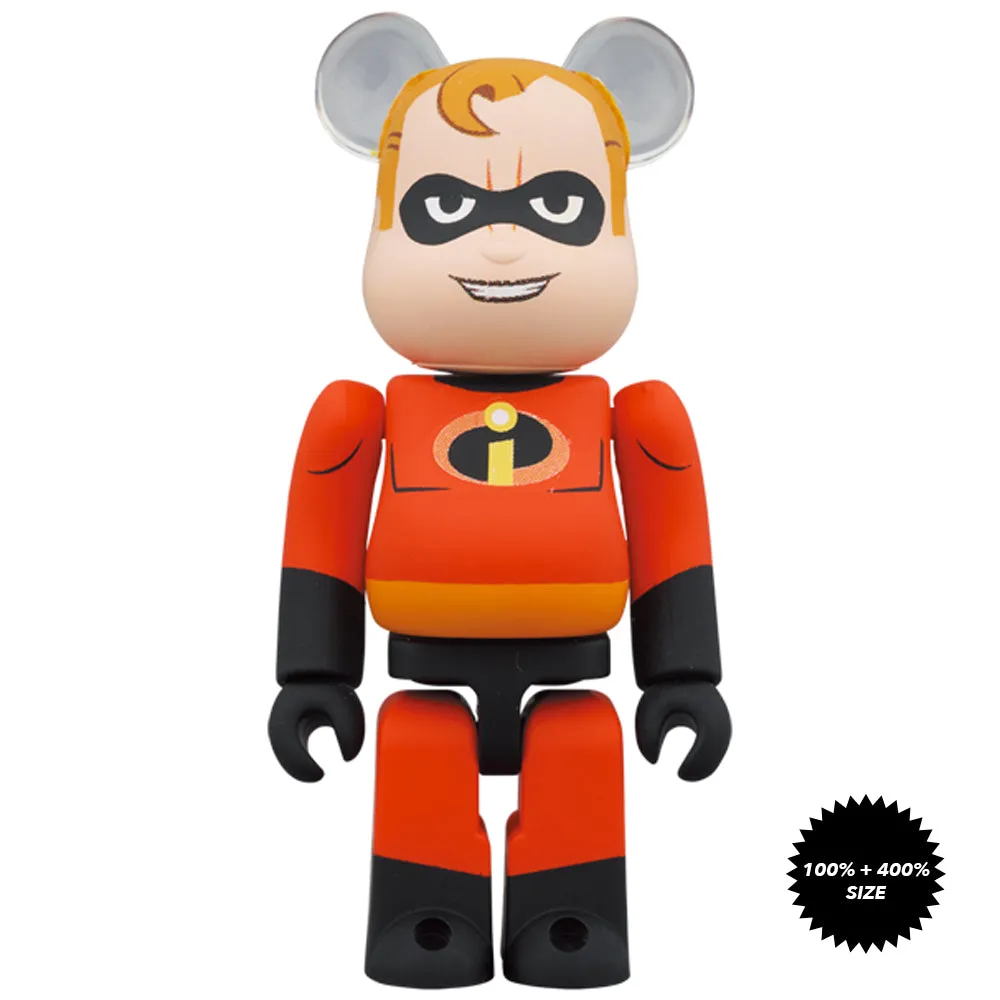 Incredibles 2: Mr. Incredible 100%   400% Bearbrick Set by Medicom Toy